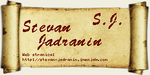 Stevan Jadranin vizit kartica